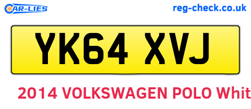 YK64XVJ are the vehicle registration plates.