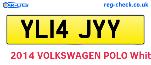YL14JYY are the vehicle registration plates.