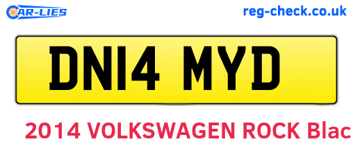 DN14MYD are the vehicle registration plates.