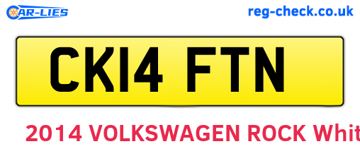 CK14FTN are the vehicle registration plates.