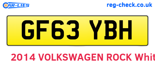 GF63YBH are the vehicle registration plates.
