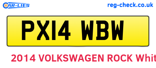 PX14WBW are the vehicle registration plates.