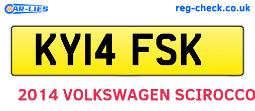 KY14FSK are the vehicle registration plates.