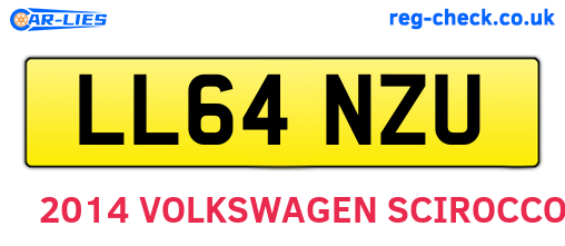 LL64NZU are the vehicle registration plates.