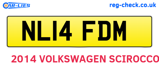 NL14FDM are the vehicle registration plates.