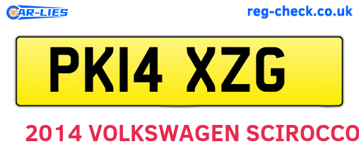 PK14XZG are the vehicle registration plates.