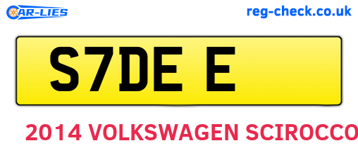 S7DEE are the vehicle registration plates.