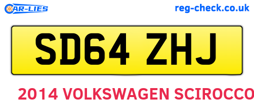 SD64ZHJ are the vehicle registration plates.