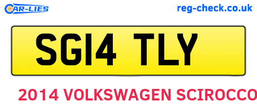 SG14TLY are the vehicle registration plates.