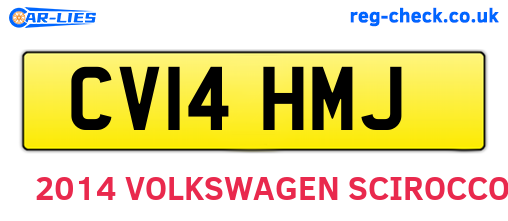 CV14HMJ are the vehicle registration plates.