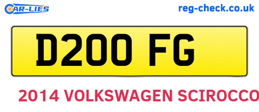D20OFG are the vehicle registration plates.
