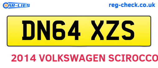 DN64XZS are the vehicle registration plates.