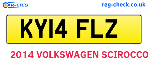 KY14FLZ are the vehicle registration plates.