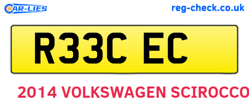 R33CEC are the vehicle registration plates.
