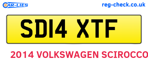 SD14XTF are the vehicle registration plates.