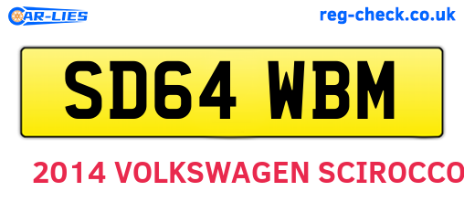 SD64WBM are the vehicle registration plates.