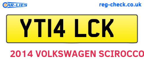 YT14LCK are the vehicle registration plates.