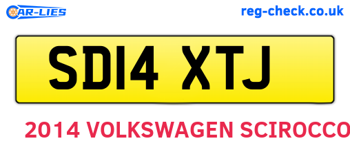 SD14XTJ are the vehicle registration plates.