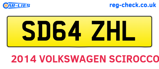 SD64ZHL are the vehicle registration plates.