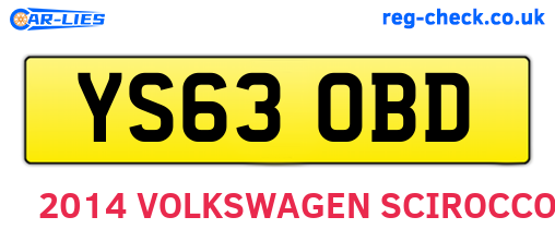 YS63OBD are the vehicle registration plates.