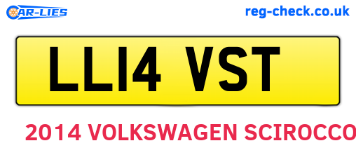 LL14VST are the vehicle registration plates.