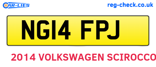 NG14FPJ are the vehicle registration plates.
