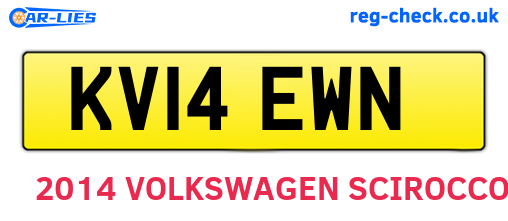 KV14EWN are the vehicle registration plates.