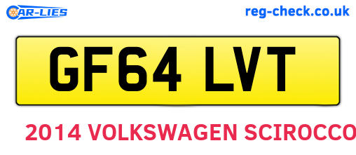 GF64LVT are the vehicle registration plates.