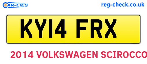 KY14FRX are the vehicle registration plates.