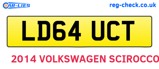 LD64UCT are the vehicle registration plates.