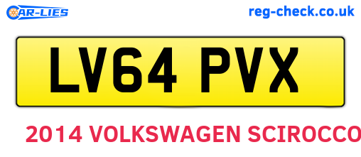LV64PVX are the vehicle registration plates.
