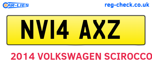 NV14AXZ are the vehicle registration plates.