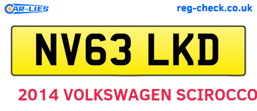 NV63LKD are the vehicle registration plates.