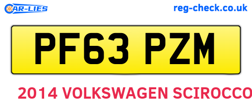 PF63PZM are the vehicle registration plates.