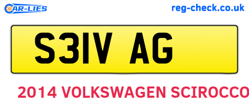 S31VAG are the vehicle registration plates.