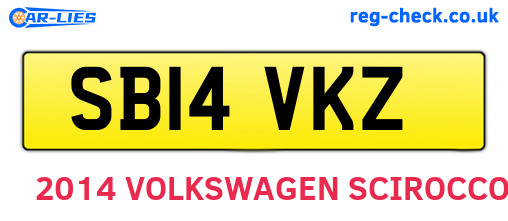 SB14VKZ are the vehicle registration plates.