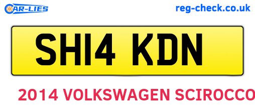 SH14KDN are the vehicle registration plates.