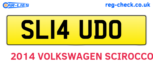 SL14UDO are the vehicle registration plates.