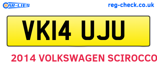 VK14UJU are the vehicle registration plates.