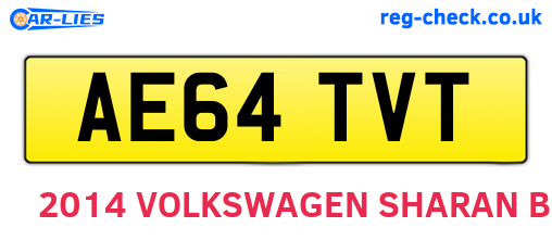 AE64TVT are the vehicle registration plates.
