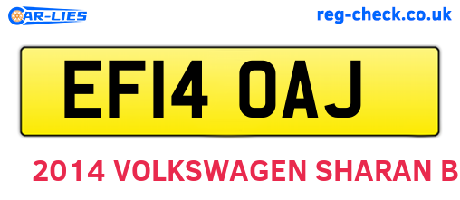 EF14OAJ are the vehicle registration plates.