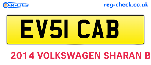 EV51CAB are the vehicle registration plates.