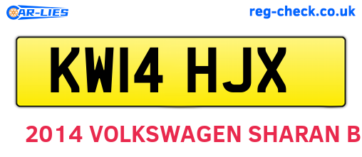 KW14HJX are the vehicle registration plates.