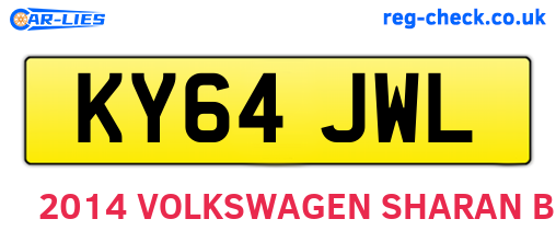 KY64JWL are the vehicle registration plates.