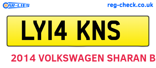 LY14KNS are the vehicle registration plates.