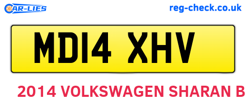 MD14XHV are the vehicle registration plates.