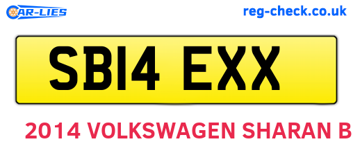 SB14EXX are the vehicle registration plates.