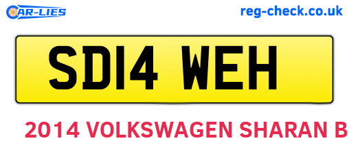 SD14WEH are the vehicle registration plates.