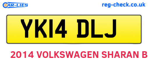 YK14DLJ are the vehicle registration plates.