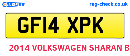 GF14XPK are the vehicle registration plates.